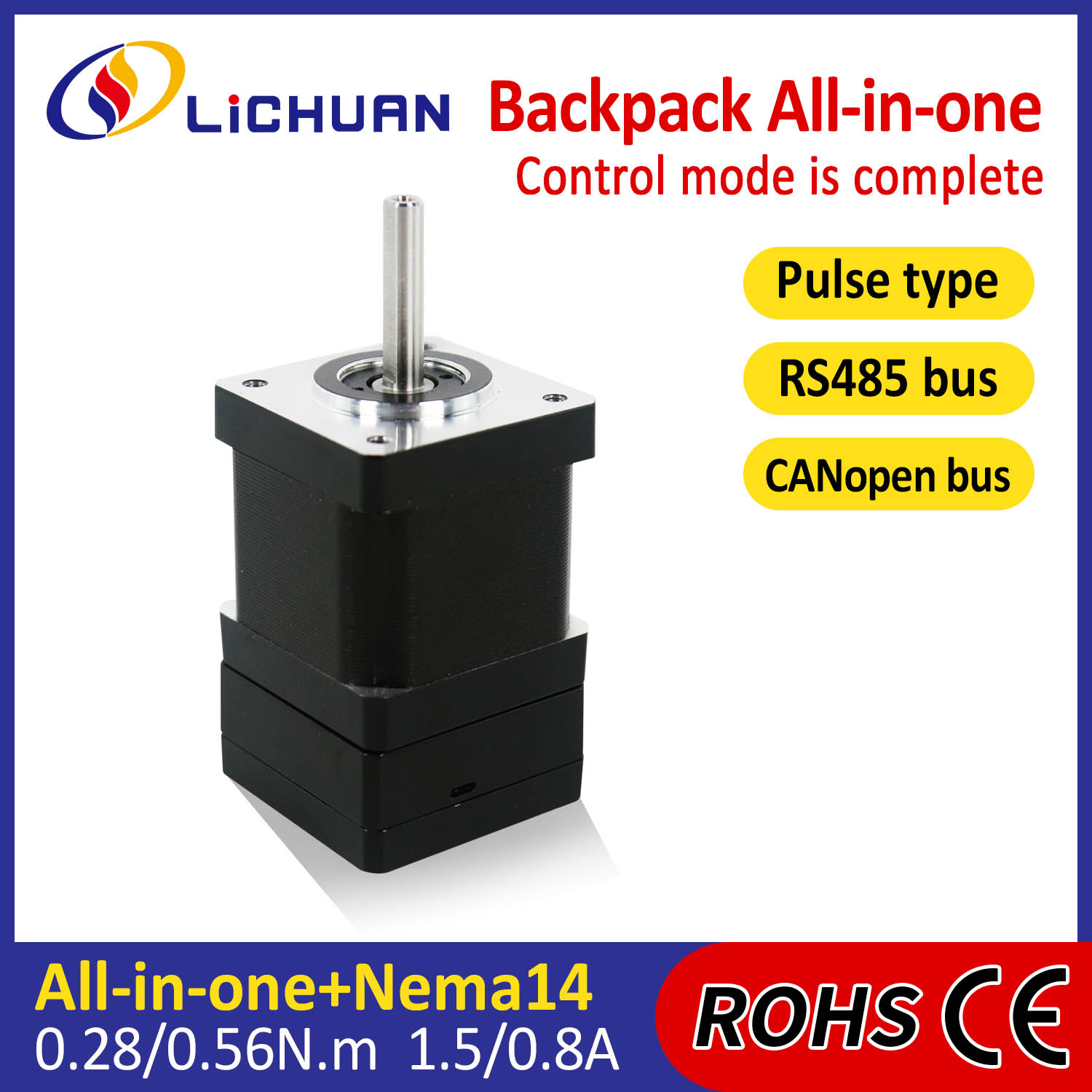 Backpack ປະເພດ Nema14 ເປີດ loop-loop loop-loop-loop ທີ່ຖືກປະສົມປະສານ motor stepper