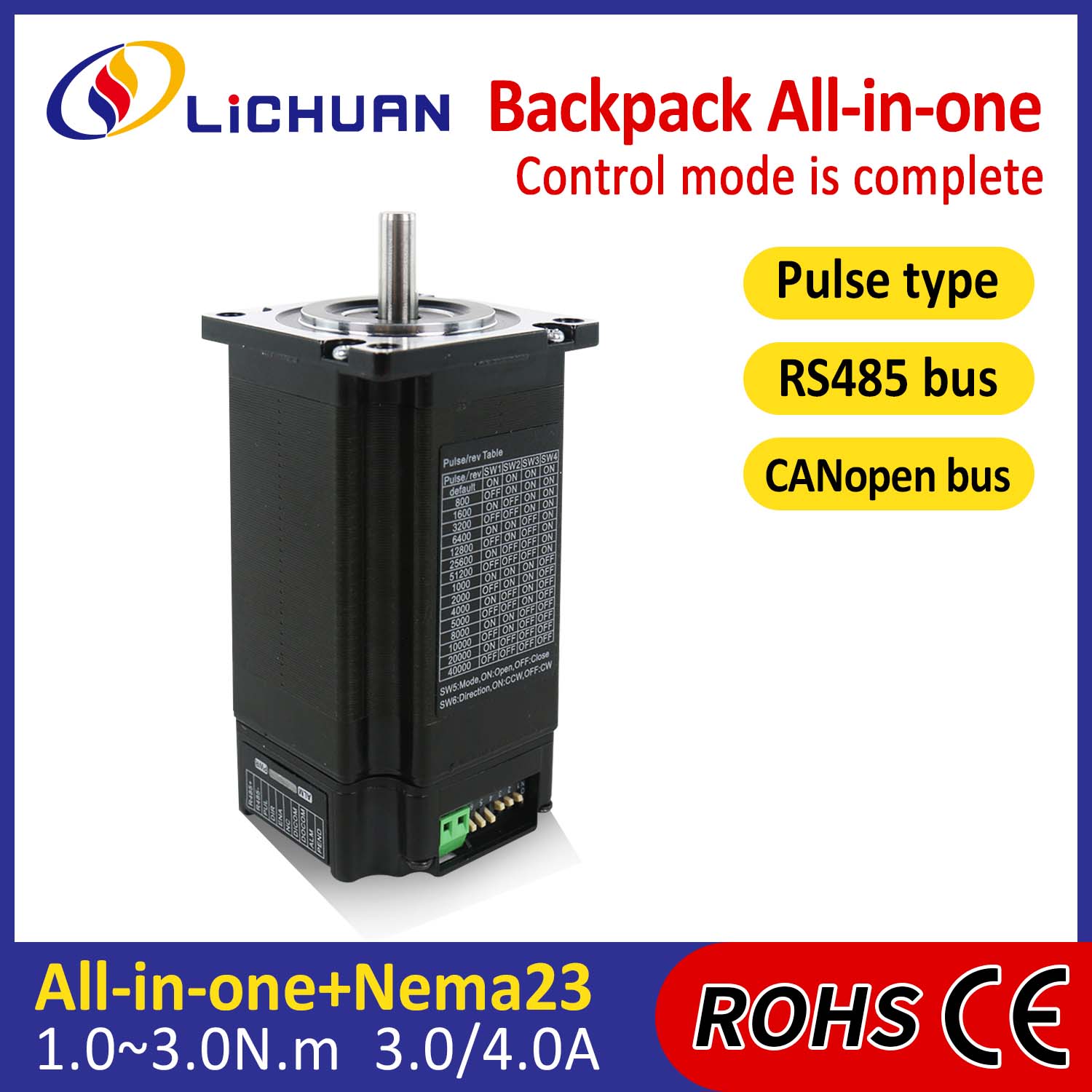 Backpack ປະເພດ Nema23 ເປີດ loop-loop loop loop loop ທີ່ປິດປະສົມປະສານ motor motor
